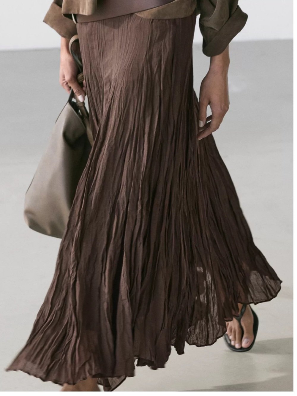 Massimo Dutti NWT FLOWING GODET MIDI SKIRT 5228/757